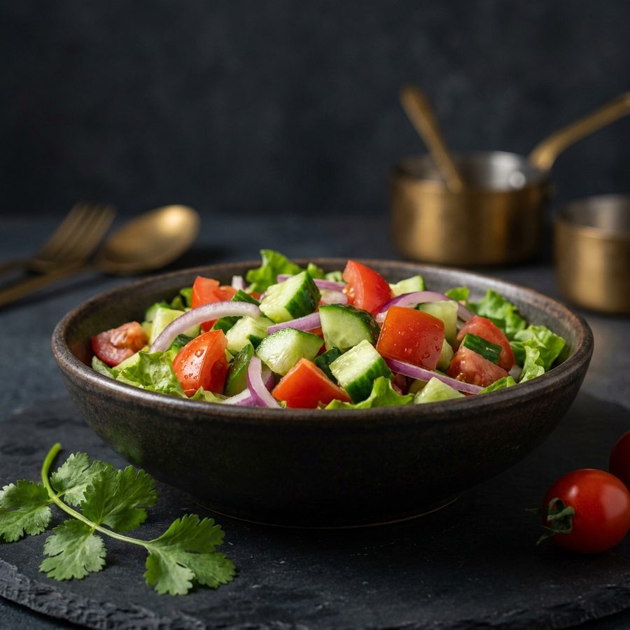 Fresh undressed salad